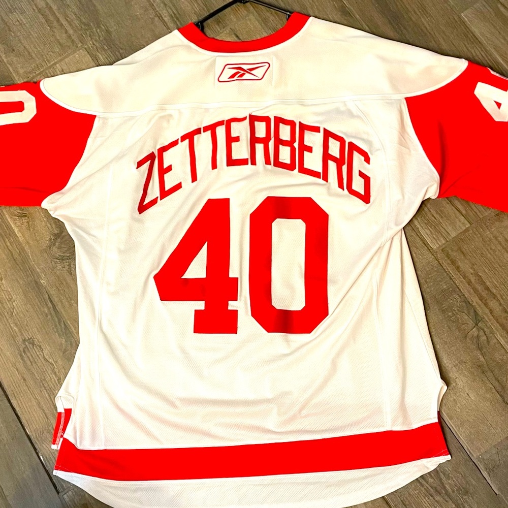 2XL Zetterberg Red Wings Authentic Reebok Away Jersey